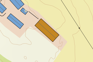 Kartbilde fra WMS-tjeneste av avviket