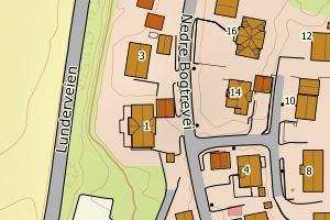 Kartbilde fra WMS-tjeneste av avviket