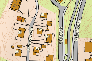 Kartbilde fra WMS-tjeneste av avviket