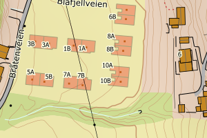 Kartbilde fra WMS-tjeneste av avviket