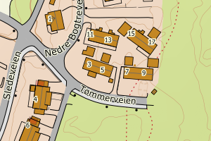 Kartbilde fra WMS-tjeneste av avviket