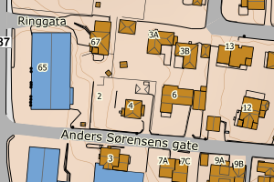Kartbilde fra WMS-tjeneste av avviket