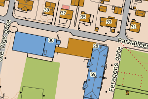 Kartbilde fra WMS-tjeneste av avviket