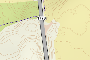 Kartbilde fra WMS-tjeneste av avviket