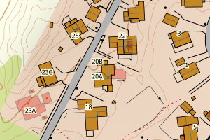 Kartbilde fra WMS-tjeneste av avviket