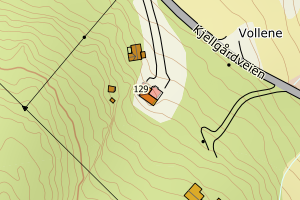 Kartbilde fra WMS-tjeneste av avviket
