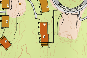 Kartbilde fra WMS-tjeneste av avviket