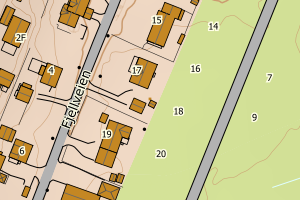 Kartbilde fra WMS-tjeneste av avviket