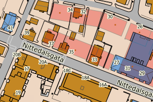 Kartbilde fra WMS-tjeneste av avviket