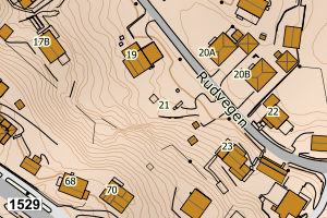 Kartbilde fra WMS-tjeneste av avviket