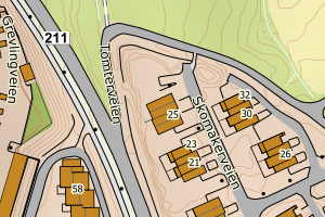 Kartbilde fra WMS-tjeneste av avviket
