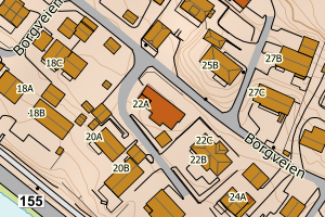 Kartbilde fra WMS-tjeneste av avviket