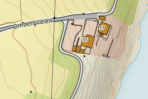 Kartbilde fra WMS-tjeneste av avviket