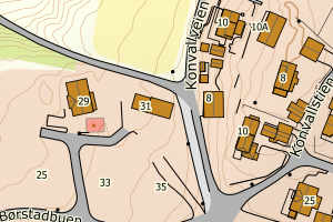 Kartbilde fra WMS-tjeneste av avviket