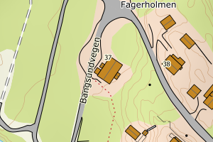 Kartbilde fra WMS-tjeneste av avviket