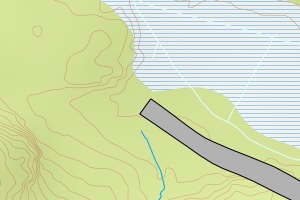 Kartbilde fra WMS-tjeneste av avviket