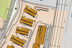 Kartbilde fra WMS-tjeneste av avviket