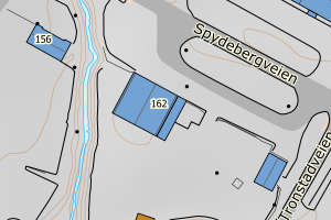 Kartbilde fra WMS-tjeneste av avviket