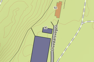 Kartbilde fra WMS-tjeneste av avviket