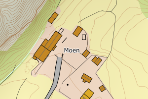 Kartbilde fra WMS-tjeneste av avviket