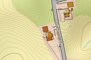 Kartbilde fra WMS-tjeneste av avviket