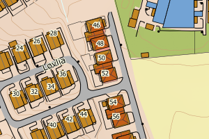 Kartbilde fra WMS-tjeneste av avviket