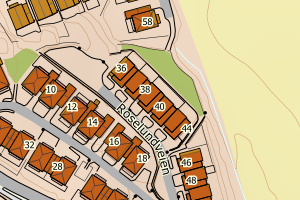 Kartbilde fra WMS-tjeneste av avviket