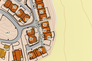 Kartbilde fra WMS-tjeneste av avviket