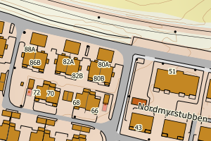 Kartbilde fra WMS-tjeneste av avviket