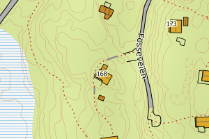 Kartbilde fra WMS-tjeneste av avviket