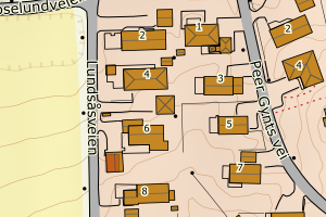 Kartbilde fra WMS-tjeneste av avviket