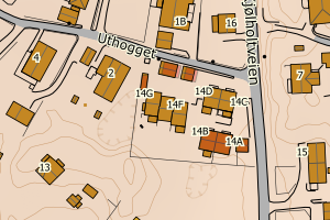 Kartbilde fra WMS-tjeneste av avviket