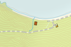 Kartbilde fra WMS-tjeneste av avviket
