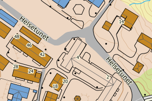 Kartbilde fra WMS-tjeneste av avviket