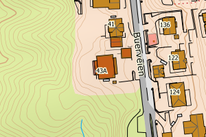 Kartbilde fra WMS-tjeneste av avviket