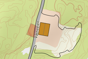 Kartbilde fra WMS-tjeneste av avviket