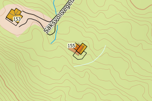 Kartbilde fra WMS-tjeneste av avviket