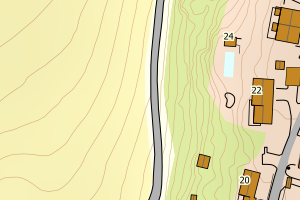 Kartbilde fra WMS-tjeneste av avviket
