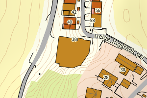 Kartbilde fra WMS-tjeneste av avviket