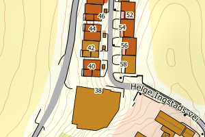 Kartbilde fra WMS-tjeneste av avviket