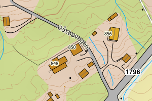 Kartbilde fra WMS-tjeneste av avviket