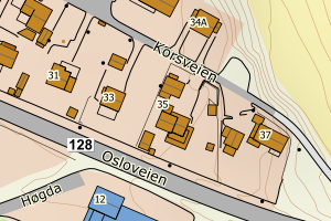 Kartbilde fra WMS-tjeneste av avviket