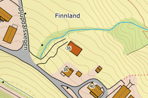 Kartbilde fra WMS-tjeneste av avviket