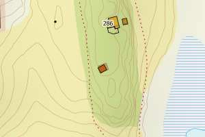 Kartbilde fra WMS-tjeneste av avviket