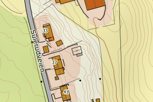 Kartbilde fra WMS-tjeneste av avviket