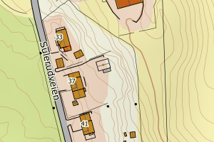 Kartbilde fra WMS-tjeneste av avviket