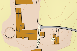 Kartbilde fra WMS-tjeneste av avviket