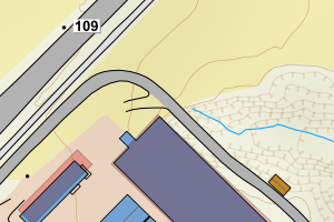 Kartbilde fra WMS-tjeneste av avviket