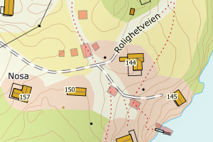 Kartbilde fra WMS-tjeneste av avviket