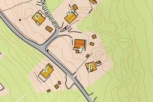 Kartbilde fra WMS-tjeneste av avviket